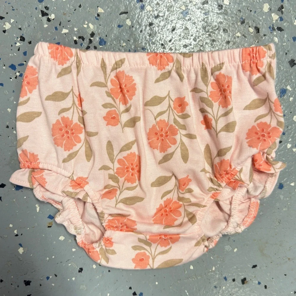Peach and Pink Floral Print Bloomers